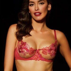 Honey Birdette Christine Red Bra Size 34DD